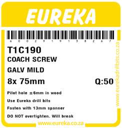 T1C190 - Coach Screw -T1C190_Label_T